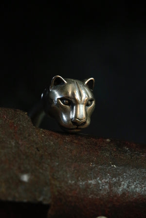 Bo's Glad Rags Cougar Heads Bangle "Monarch of the Mountains"