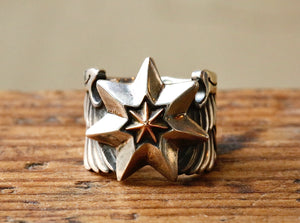 Bo's Glad Rags 7-Pointed Star & Wings Pilot Ring